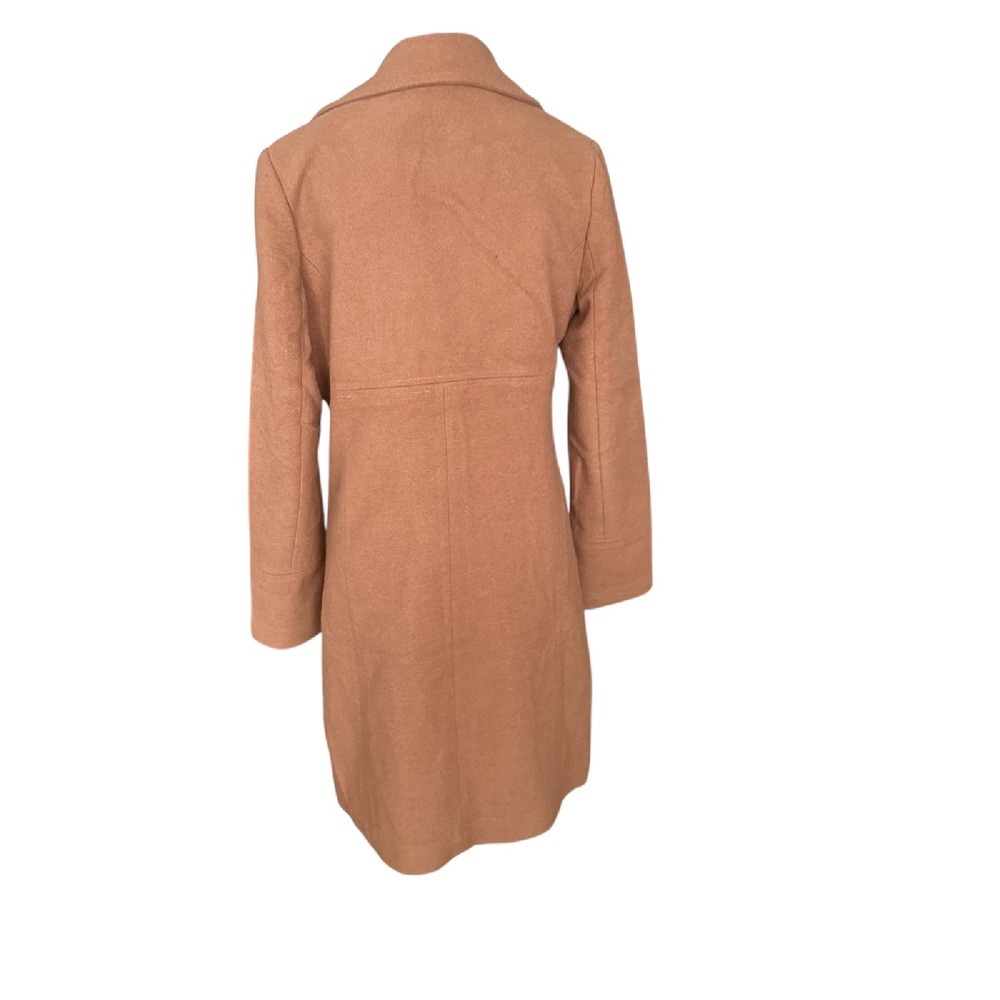 BGSD Wool Blend Coat Classic Button Front Tan Coat Jacket Size S - Picture 4 of 7
